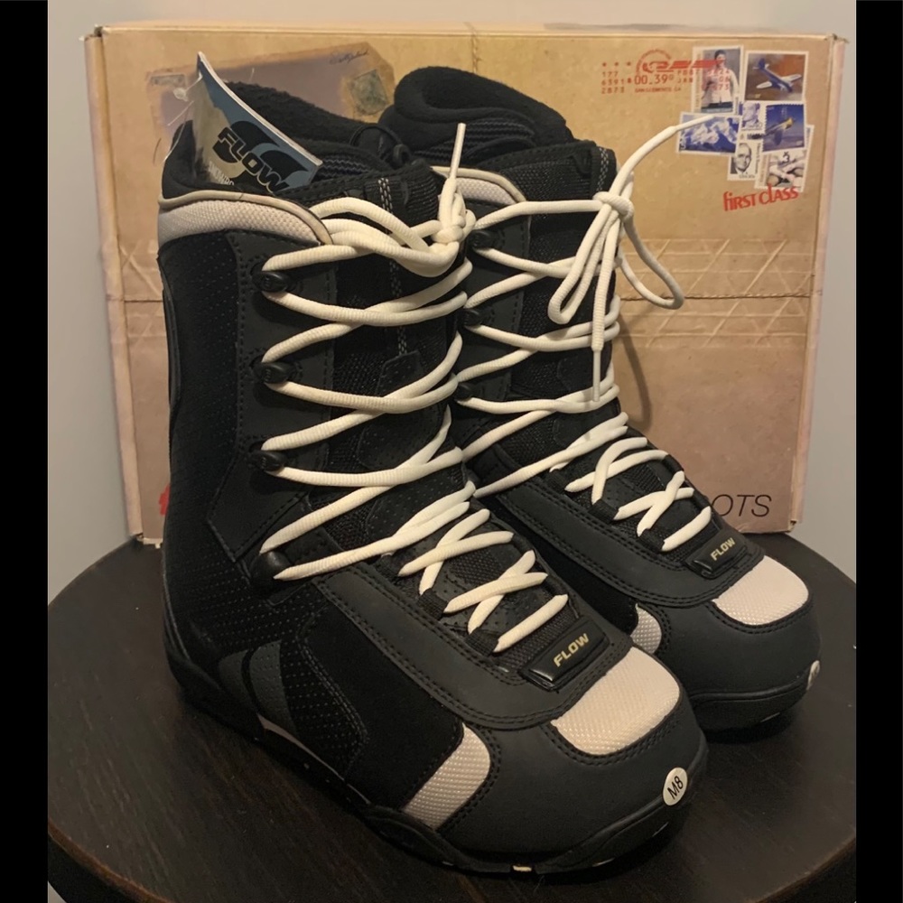 NEW FLOW ZONE-LACE SNOWBOARDING BOOKS MENS BLACK